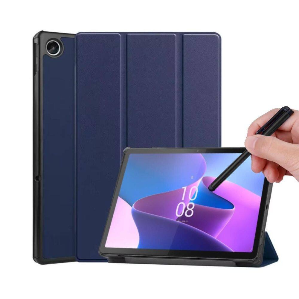 Capinha Couro Premium Para Lenovo M10 10.6 Tb-X606X + Caneta