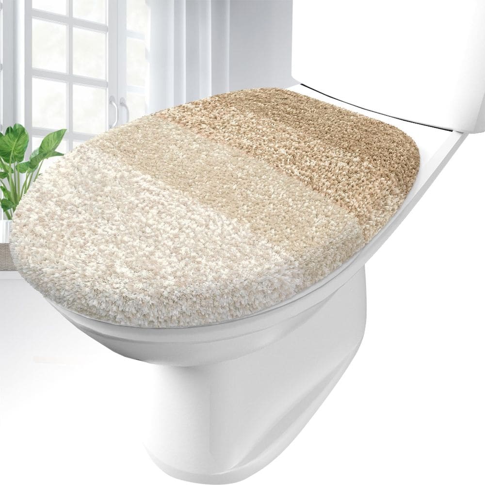 Tampa de vaso sanitário OLANLY Soft Microfiber 45x38cm Tan