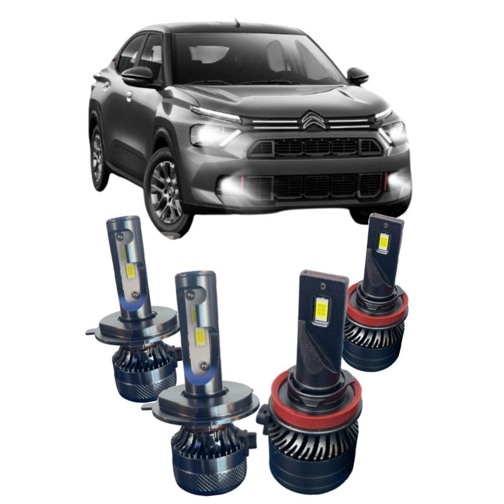 Kit ultra LED Premium alto baixo e milha Citroen Basalt