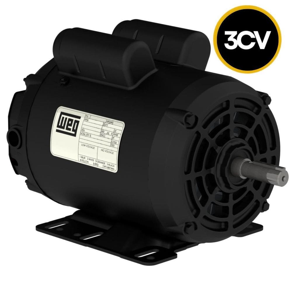 Motor Weg Mono Elétrico 3Cv Baixa Rpm Betoneira Moinhos