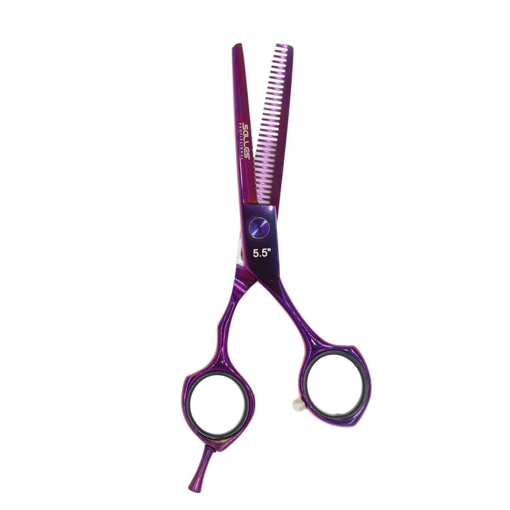 Tesoura Desfiadeira Salles Profissional 5.5 Roxa