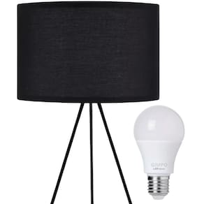 Abajur Luminária Mesa 48 E 75Cm Tripé Altura Regulável Gimpo