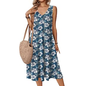 Colete Zeagoo Spring Summer A Line azul sem mangas XXL