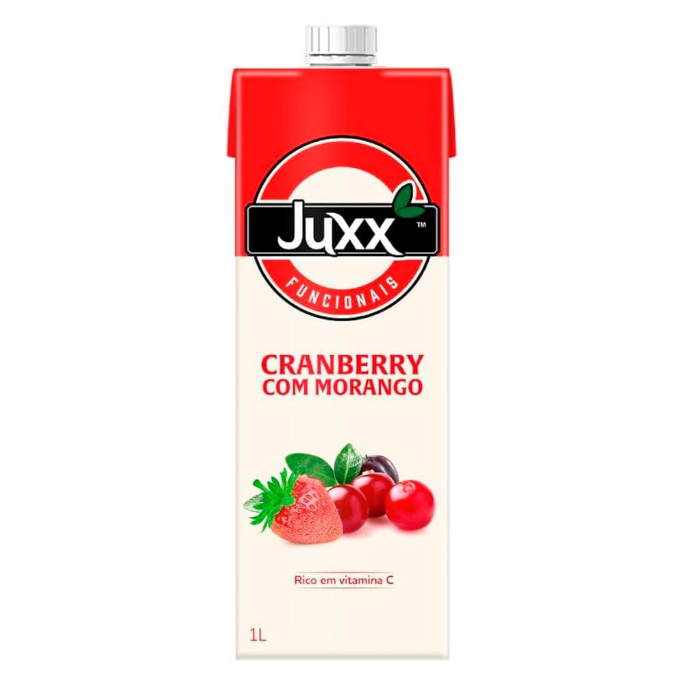 Suco ?Juxx Funcionais de Cranberry com Morango 1l