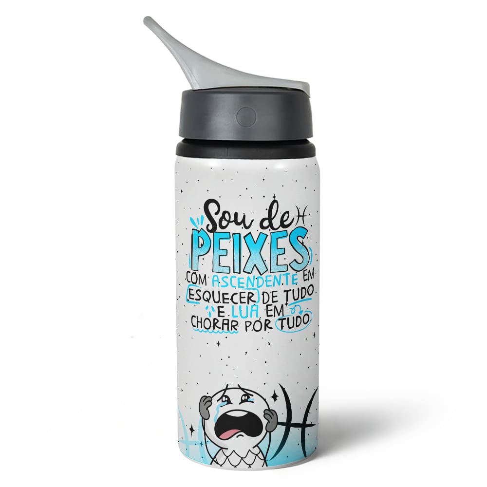 Garrafa Squeeze NK Funny Signos - Sou de Peixes - 600ml