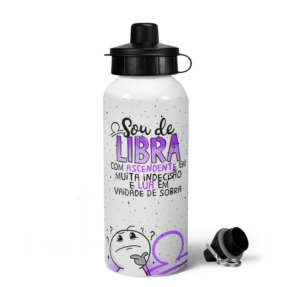 Garrafa Squeeze MQ Funny Signos - Sou de Libra - 600ml