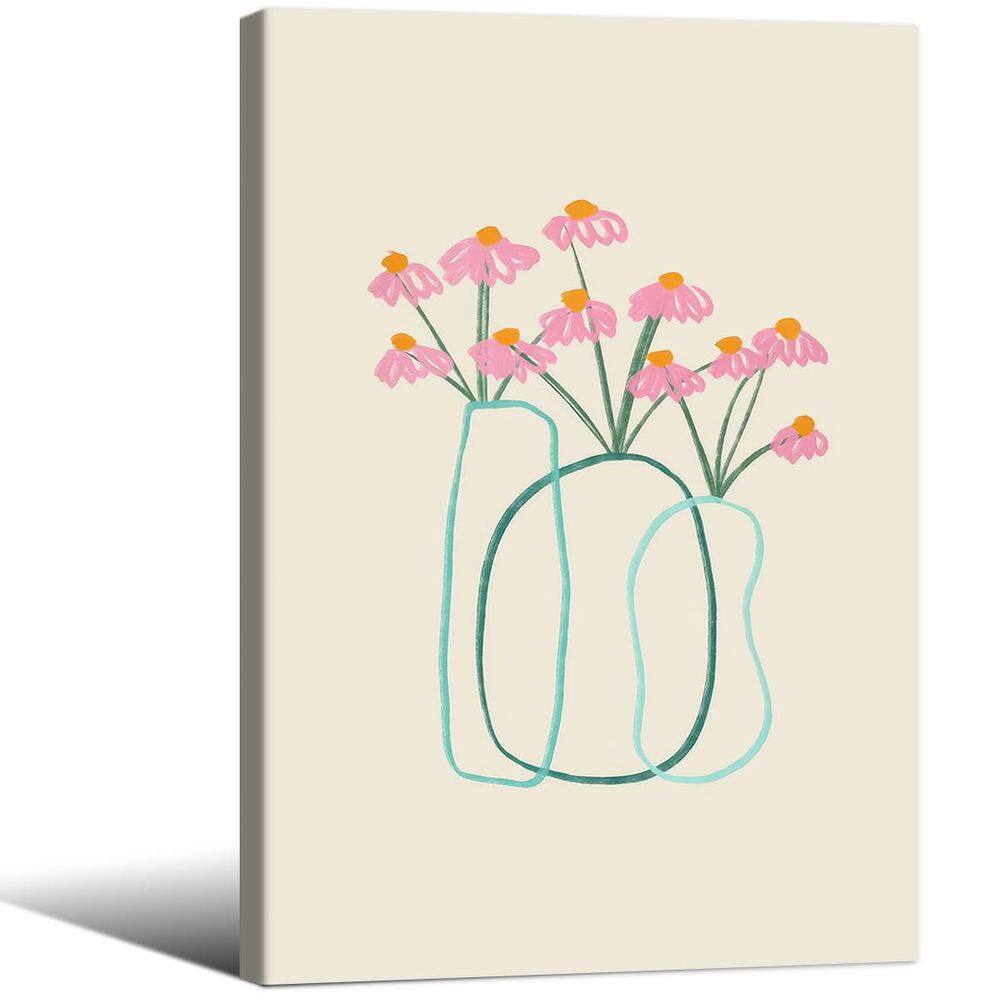 Pôster Medpol Vintage Flower Aesthetic 40x60cm em tela emoldurada