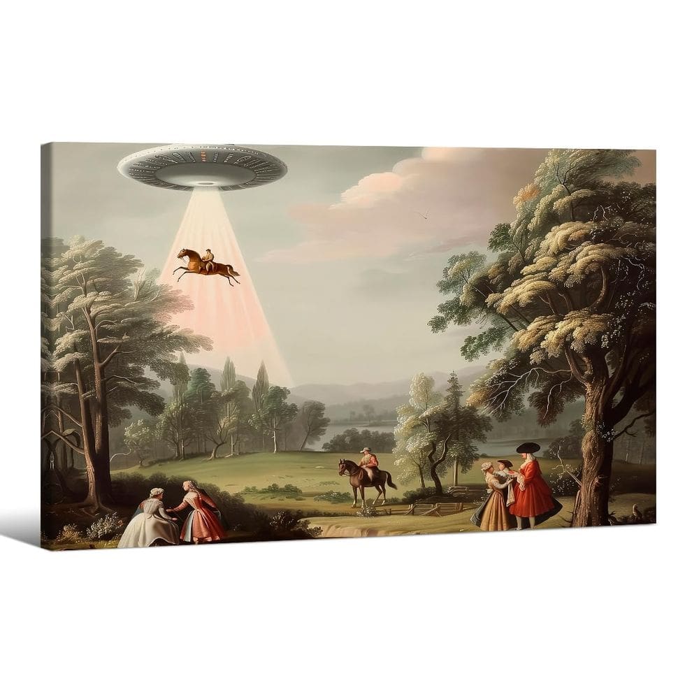 Pôster de arte de parede Haitunone UFO Trippy Victorian 40x60cm