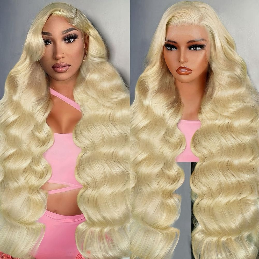 Peruca loira MIGURA 613 Cabelo humano 200, densidade, 22 cm, renda frontal