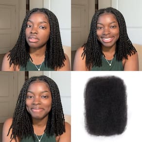 Pacotes de cabelo construídos em cabelo humano Afro Kinky Bulk 18cm 50g
