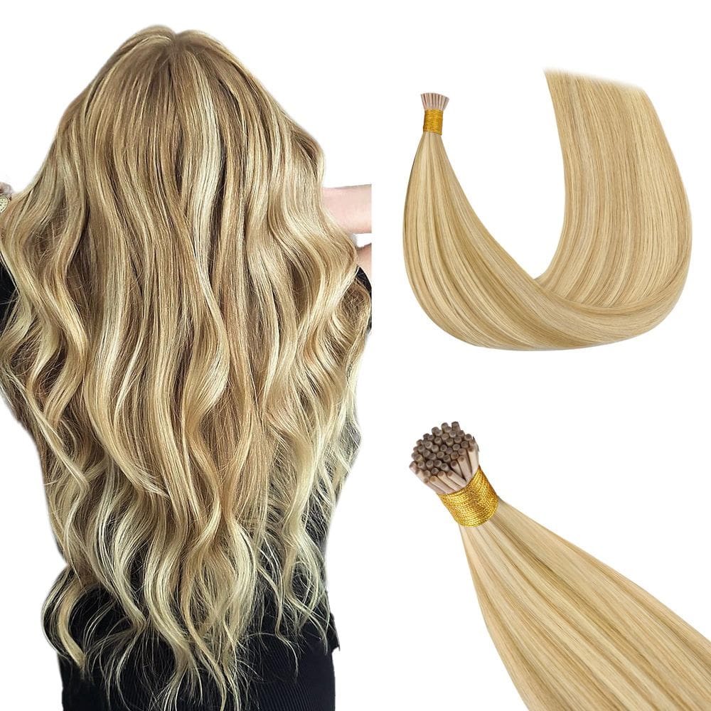 Extensões de cabelo GOO GOO I Tip 20cm 50g 50g 50s Dirty Blonde