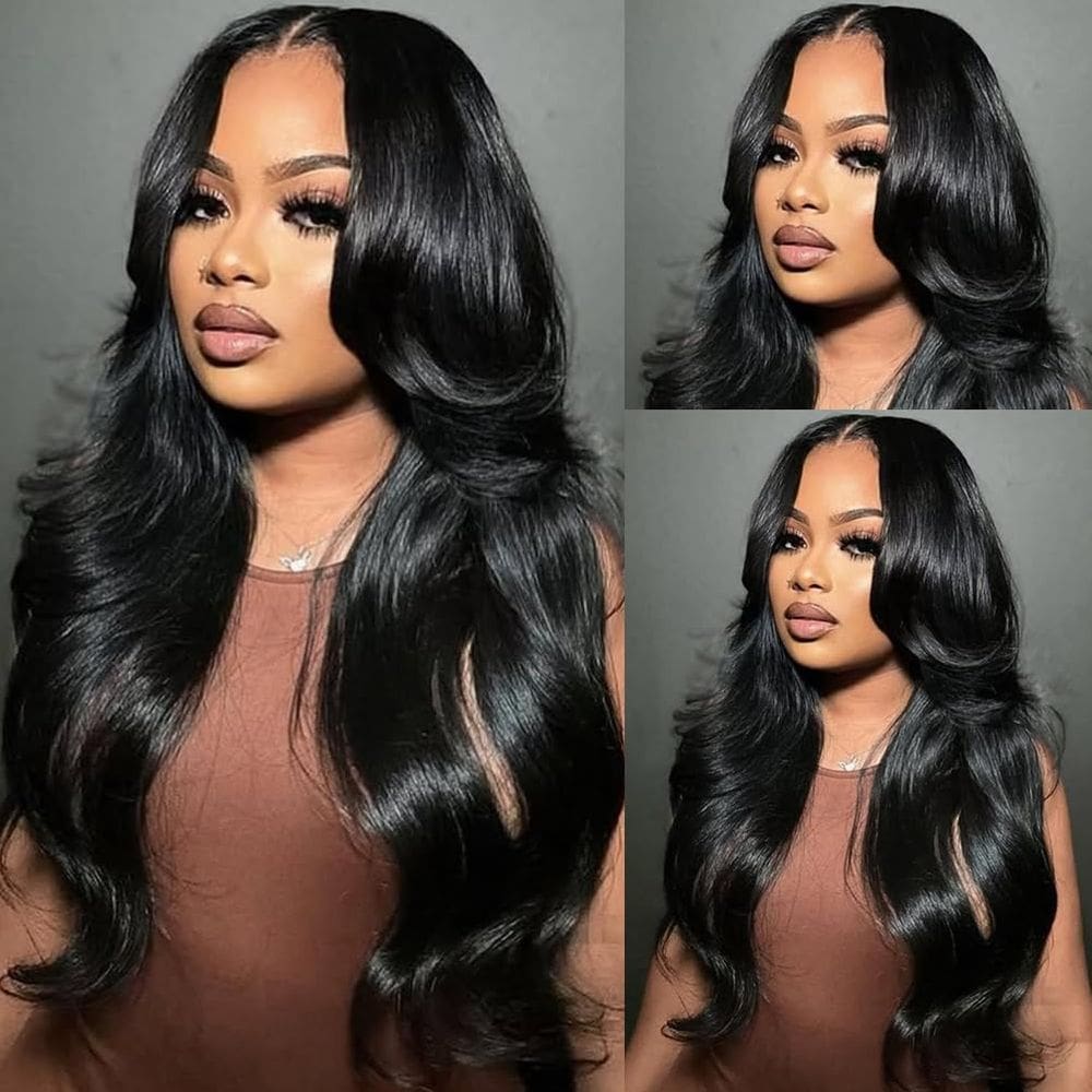 Perucas frontais de renda parecem agora 13x6 Body Wave 24" 200% de densidade