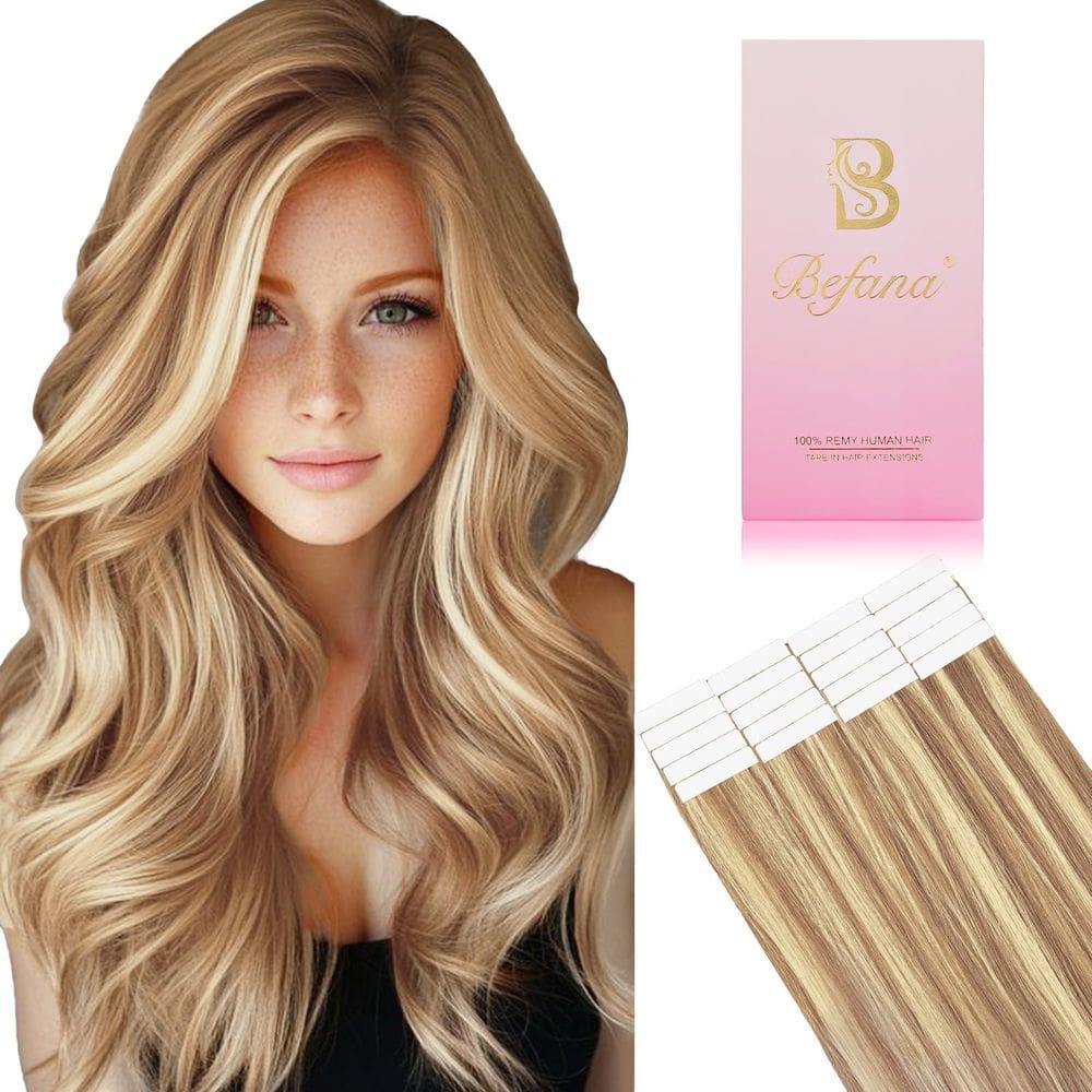 Extensões de cabelo Befana Light Blonde Tape em cabelo humano 50g