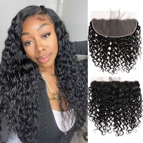 Lace Frontal DSEKCAIN Water Wave HD 13x6 100% Cabelo Virgem 40cm