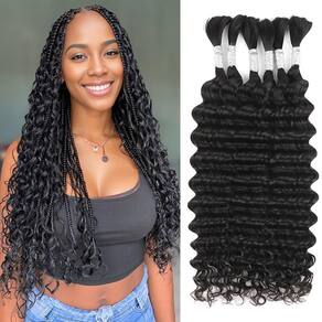 Human Braiding Hair Renyarch 18cm 6 pacotes 150g de cor natural
