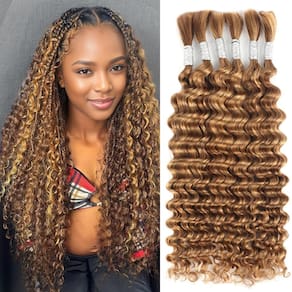 Cabelo humano trançado Hair Renyarch 18 polegadas Deep Wave 150g