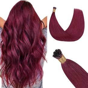 Extensões de cabelo GOO GOO I Tip 20 cm 50 g 50g Vermelho Borgonha