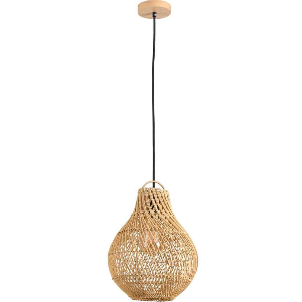 Pendente Ôtaki 25X30cm Rattan - 3 Metros De Cabo
