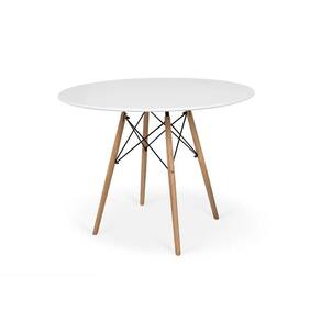 Mesa Eiffel Branca 80cm Madeira – Ideal para Cozinha, Sala de Jantar ou Escritório