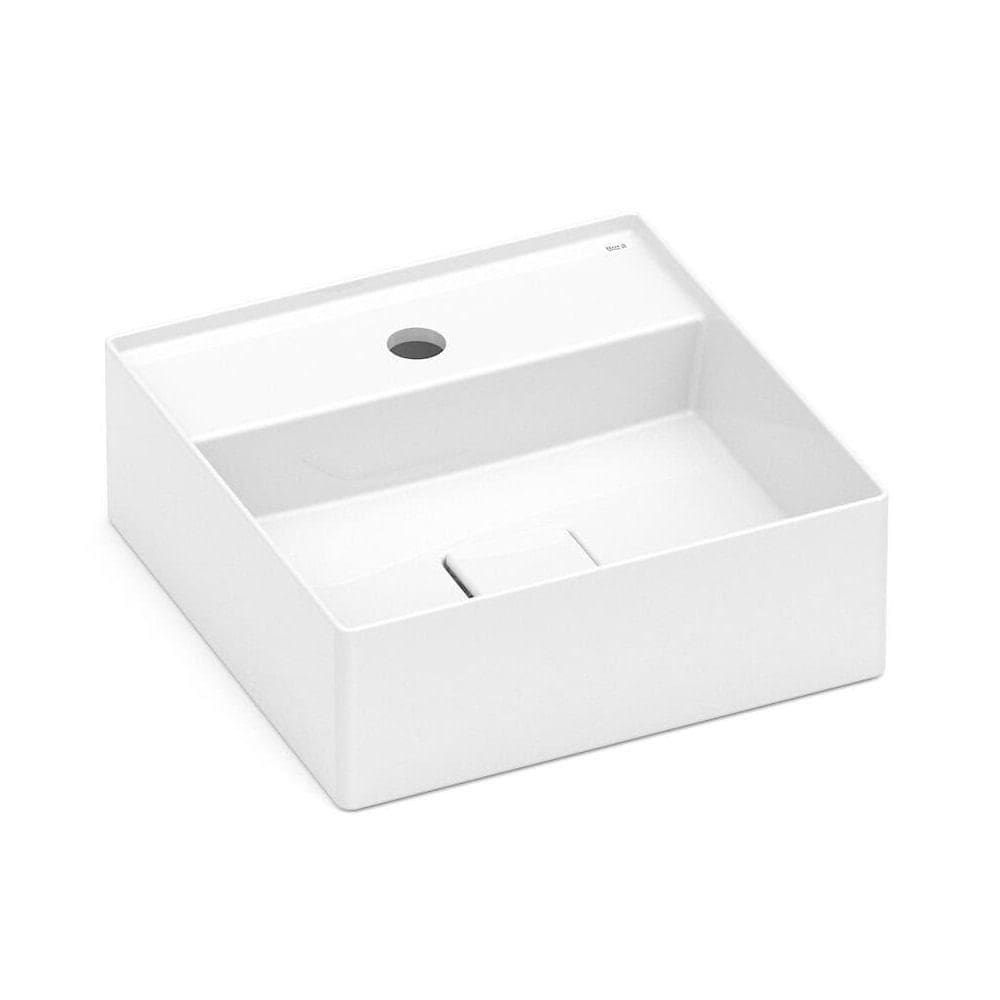 Cuba Apoio 35x35cm Com Mesa Roca T8 Terra Branco A32787w000