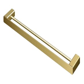 Porta Toalha Duplo Bastao Docol Flat Ouro Escovado 01013772