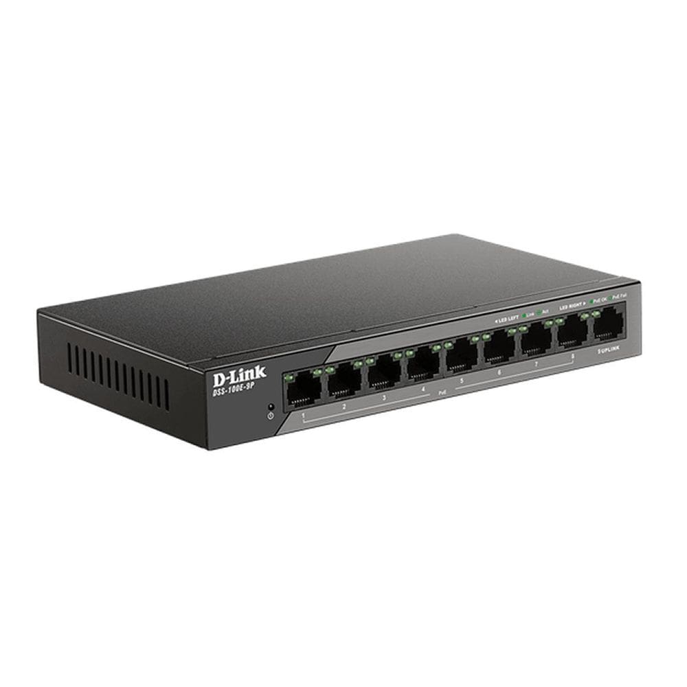 Switch D-Link Dss-100E-9P 9 Portas Poe 10/100