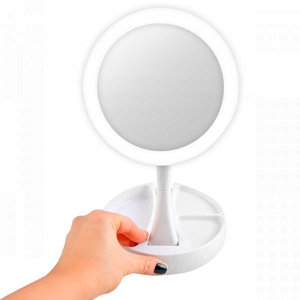 Espelho Led Dupla Face Iluminado Perfeito Para Maquiagem