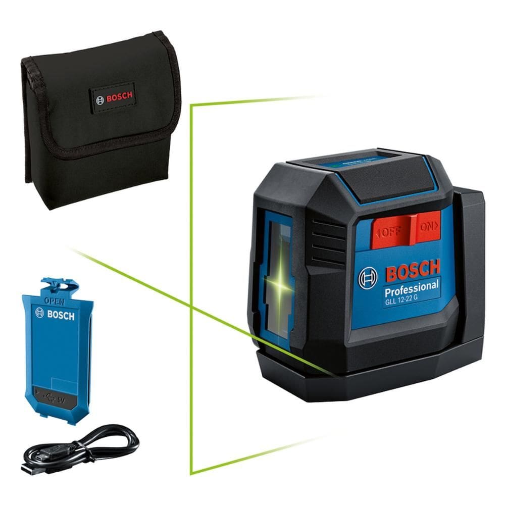 Nível A Laser Bosch Linha Verde Gll 12-22 G 12m Com 1 Bateria