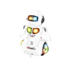 Brinca Brilha Robô Branco -Com Luz  1 Unidade