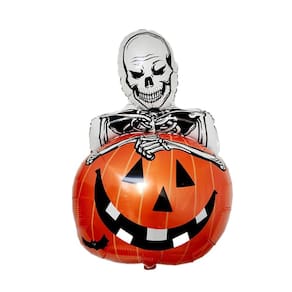 Balão Abobora Pirata Halloween - Abobora E Caveira 50 Unidd