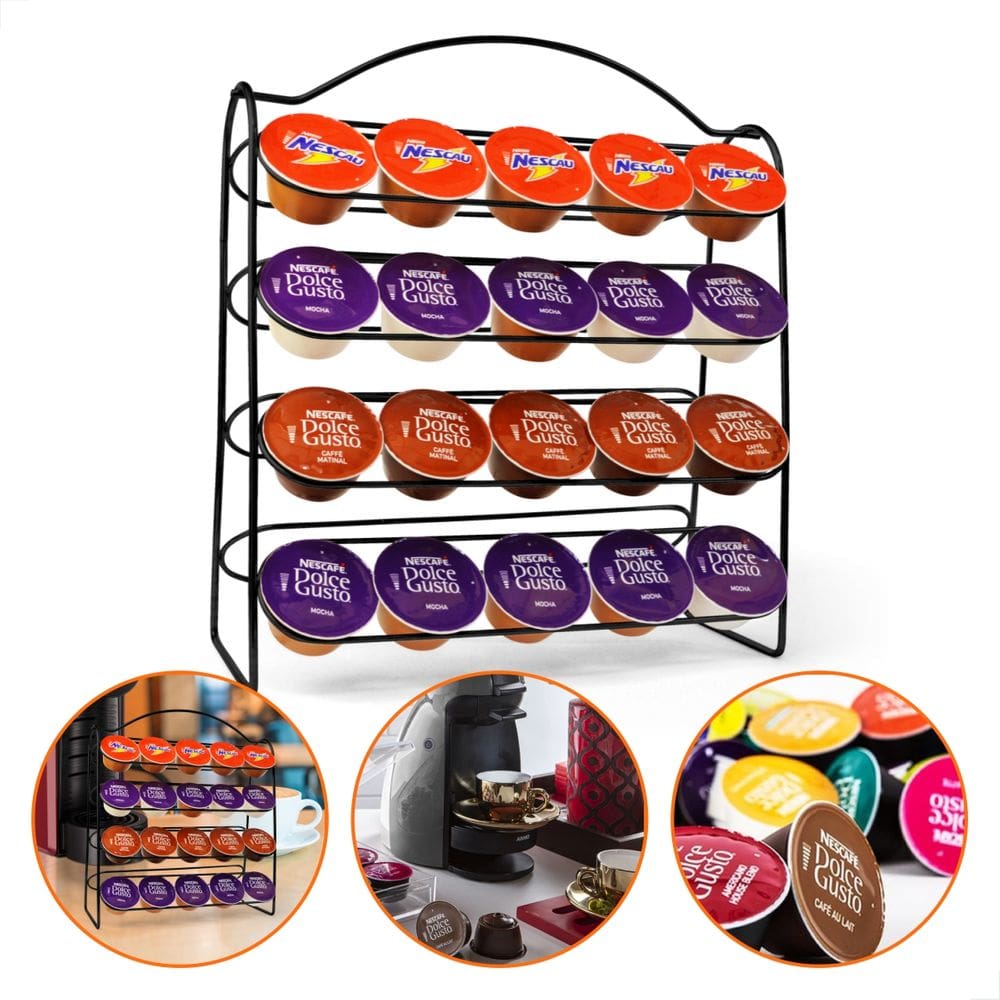 Suporte de 40  Cápsulas Para Café Dolce Gusto Preto