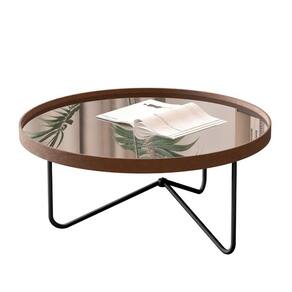 Mesa de Centro Alamanda Moderna Castanho Preto JB Bechara