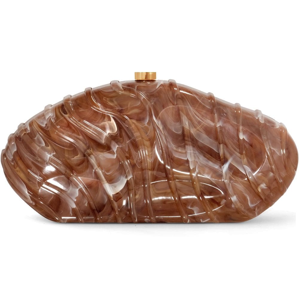 Bolsa de noite NEWROGENG Acrylic Clutch Purse Coffee para mulheres