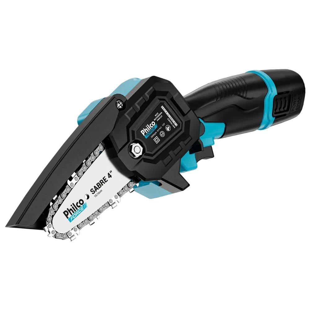 Mini Motosserra Philco Force 4" 3000RPM Bateria 2000mAh