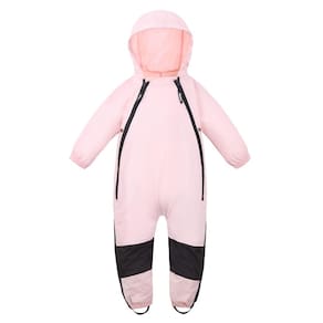 Roupa de chuva HAPIU Kids Toddler Muddy Buddy impermeável 3T rosa