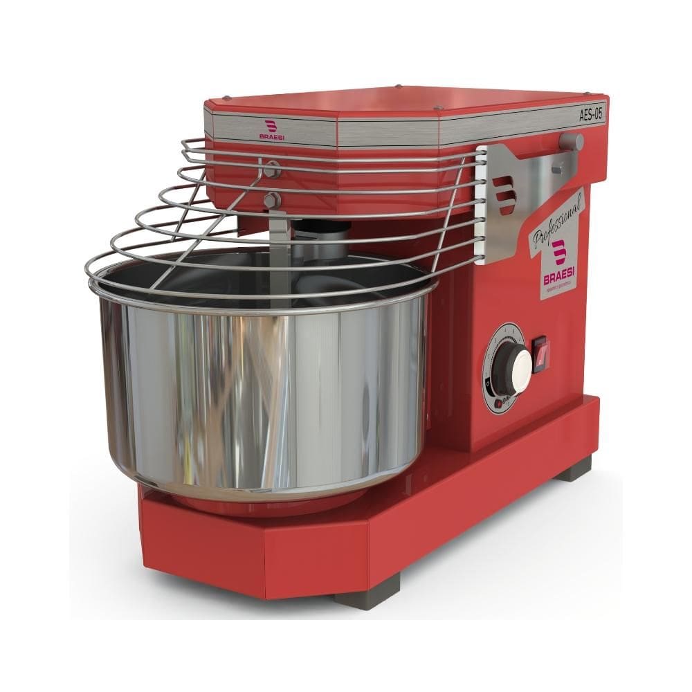 Masseira Espiral Braesi 5kg 10 Velocidades Vermelha - Bivolt