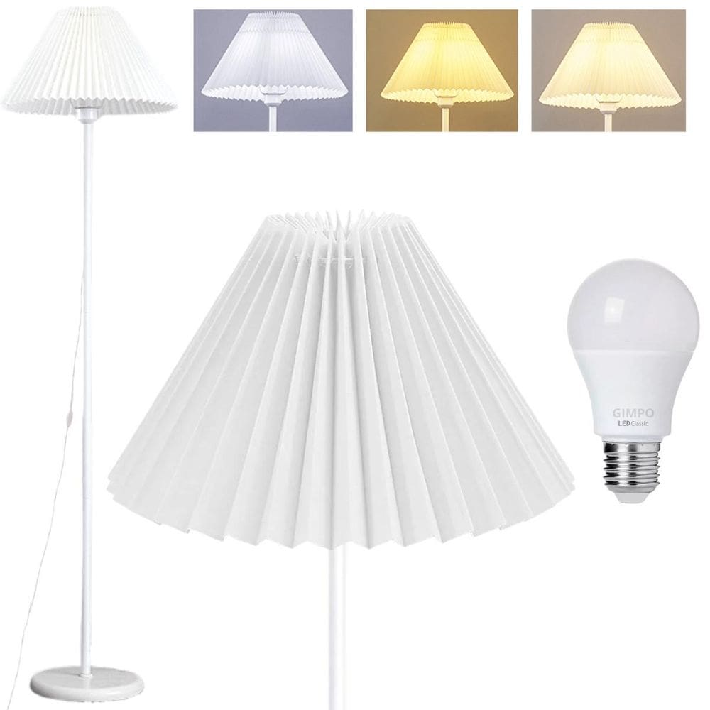 Luminária Piso Chão Coluna 148Cm Metal Gimpo Kjtd-720-Branco