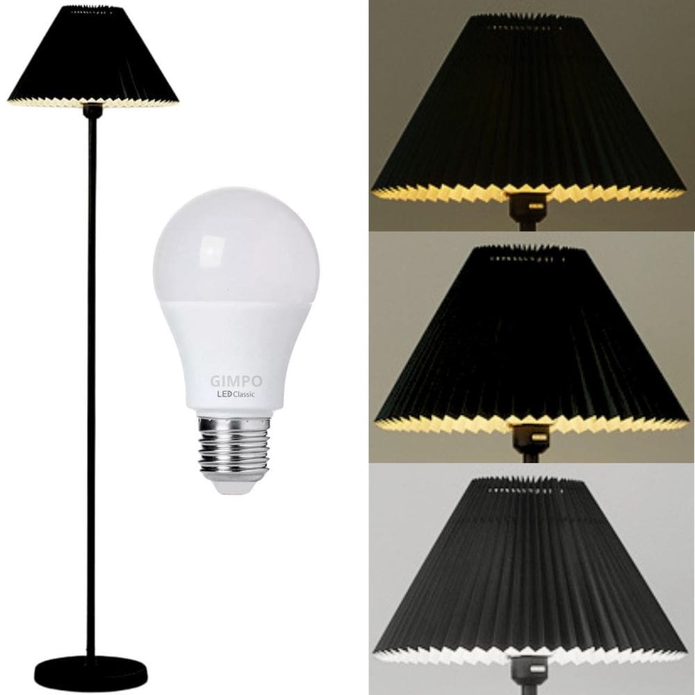 Luminária Piso Chão Coluna 148Cm Metal Gimpo Kjtd-720-Preto
