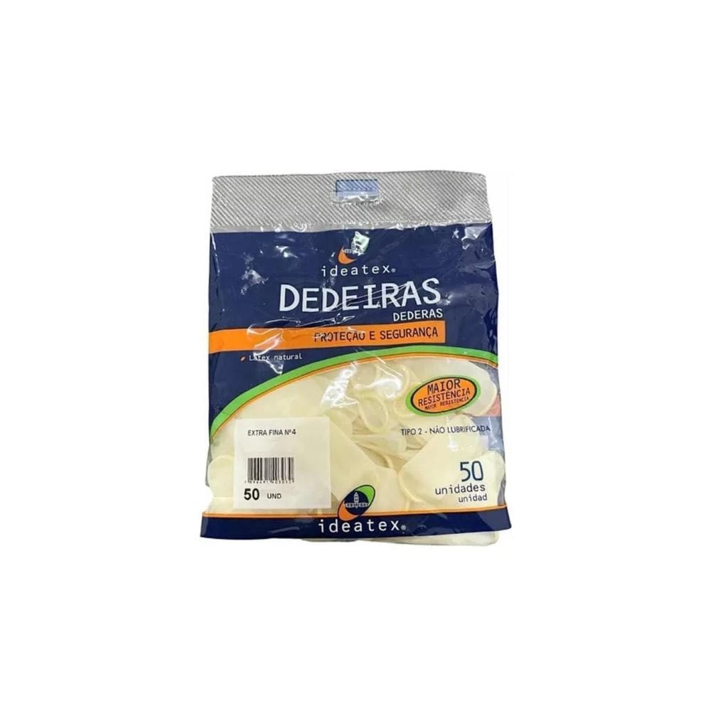 Dedeira De Látex Ideatex Nº4 Pacote Com 50 Unidades