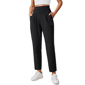 Calças de ioga CRZ YOGA Butterlift Ankle para mulheres pretas pequenas