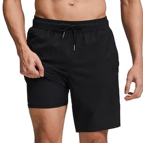 Calções de banho magic masculinos com forro de compressão pretos pequenos