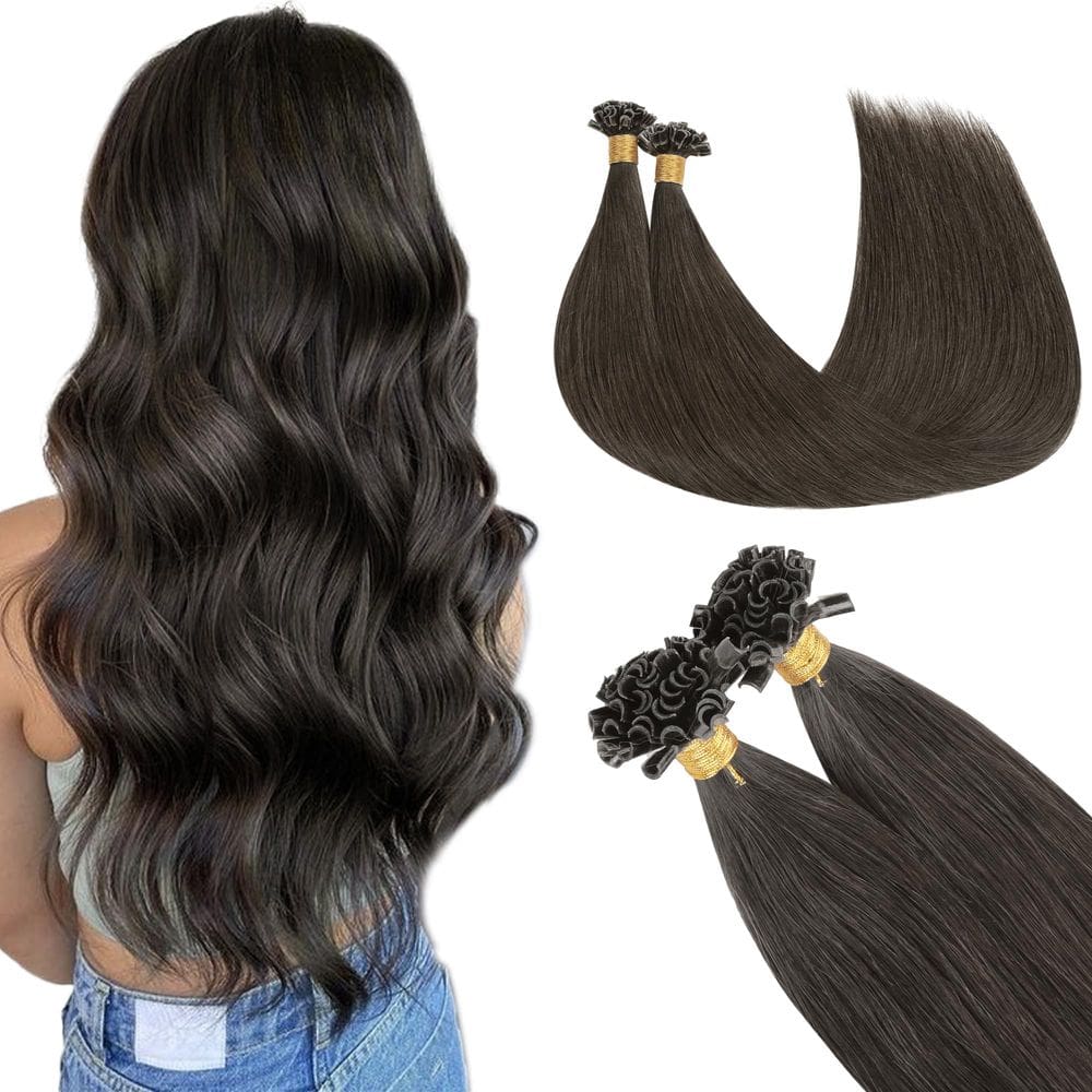 Extensões de cabelo GOO GOO U Tip 18 polegadas 50g 50g 50s Mocha Brown