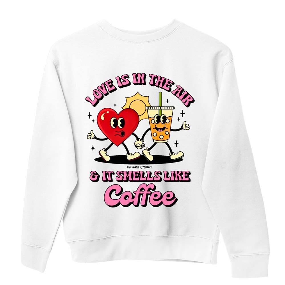 Moletom Careca Feminino Algodao Estampa Fofa Coraçao Love Blusa de Frio Sem Capuz Casaco Estiloso