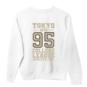 Moletom Gola Careca Estampado Tokyo 50% Algodão 50% Poliéster Toque Macio Faculdade Universitario