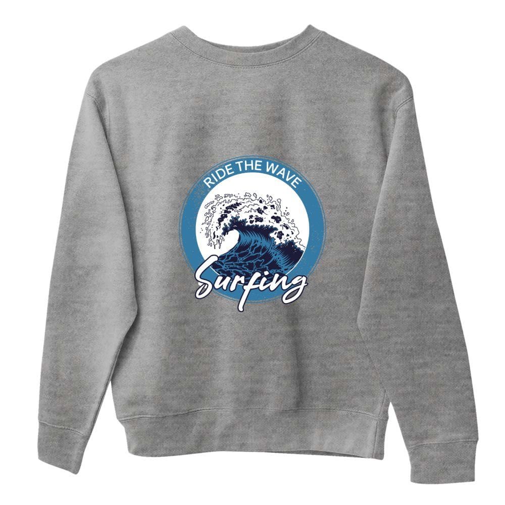 Moletom de Frio Unissex Algodao Poliester Blusa Fechada Quente Para Treino Estampa Surf Moderna