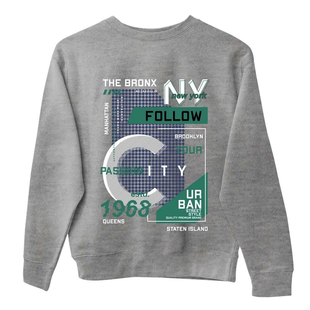 Moletom Casual Estampado Blusa Gola Careca Moderna Quentinho Punho Com Ribana Protege do Frio
