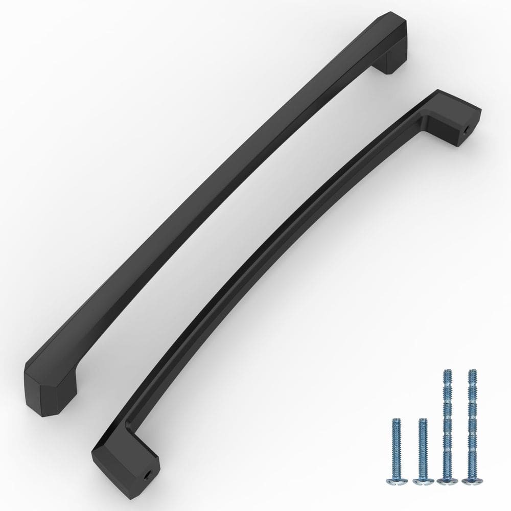 Alças de gabinete KNOKLOCK de 6 polegadas (152 mm) em preto fosco, pacote com 10