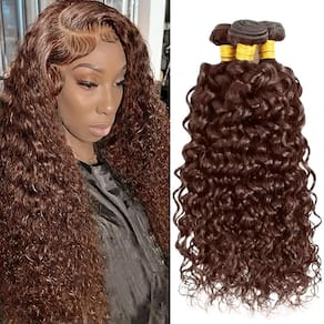 Pacotes de cabelo MAMART Water Wave 30cm Cabelo brasileiro castanho escuro