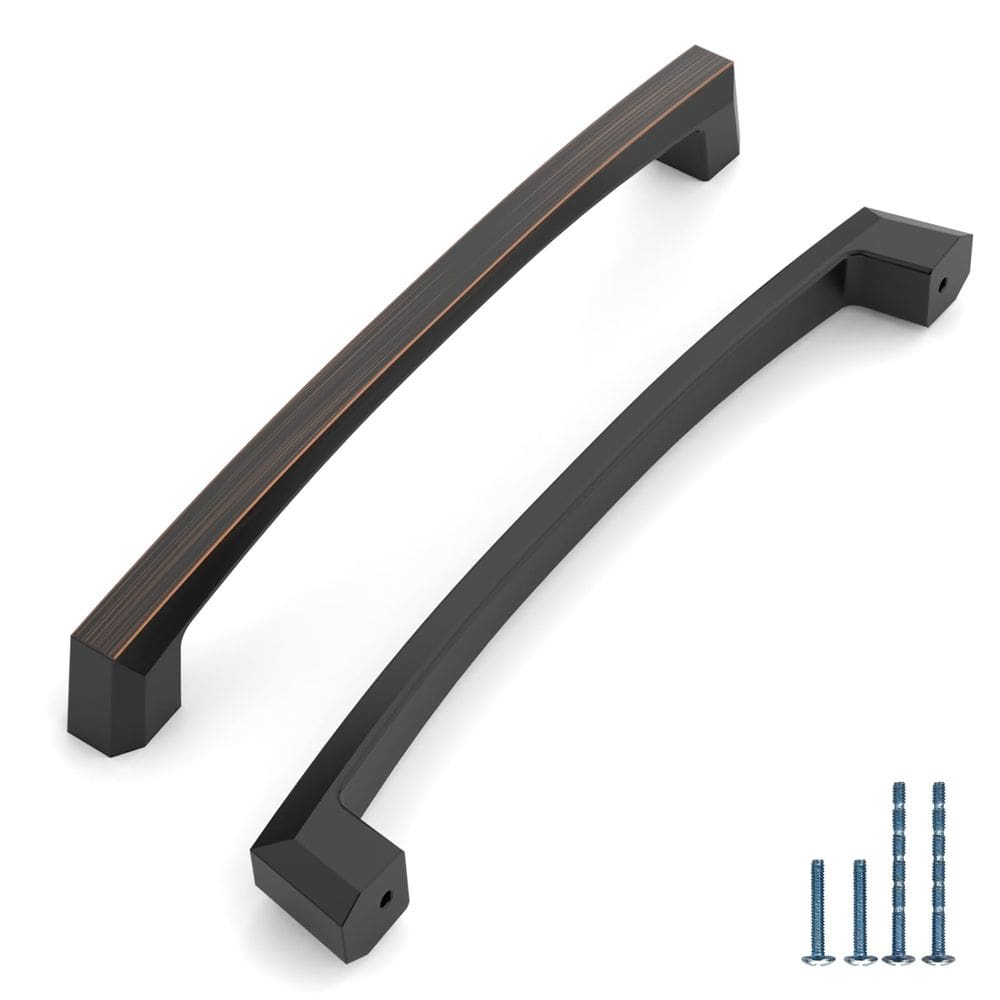 Alças de gabinete KNOKLOCK de 6 polegadas (152 mm) em bronze polido a óleo, pacote com 10