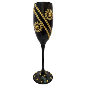 Taça Pomba Gira Dama da Noite Preto e Dourado + Presente